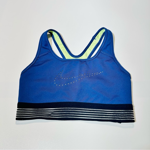 Nike Other - Nike sports bra Drifit Perforated Swoosh logo racer back sports bra women size S